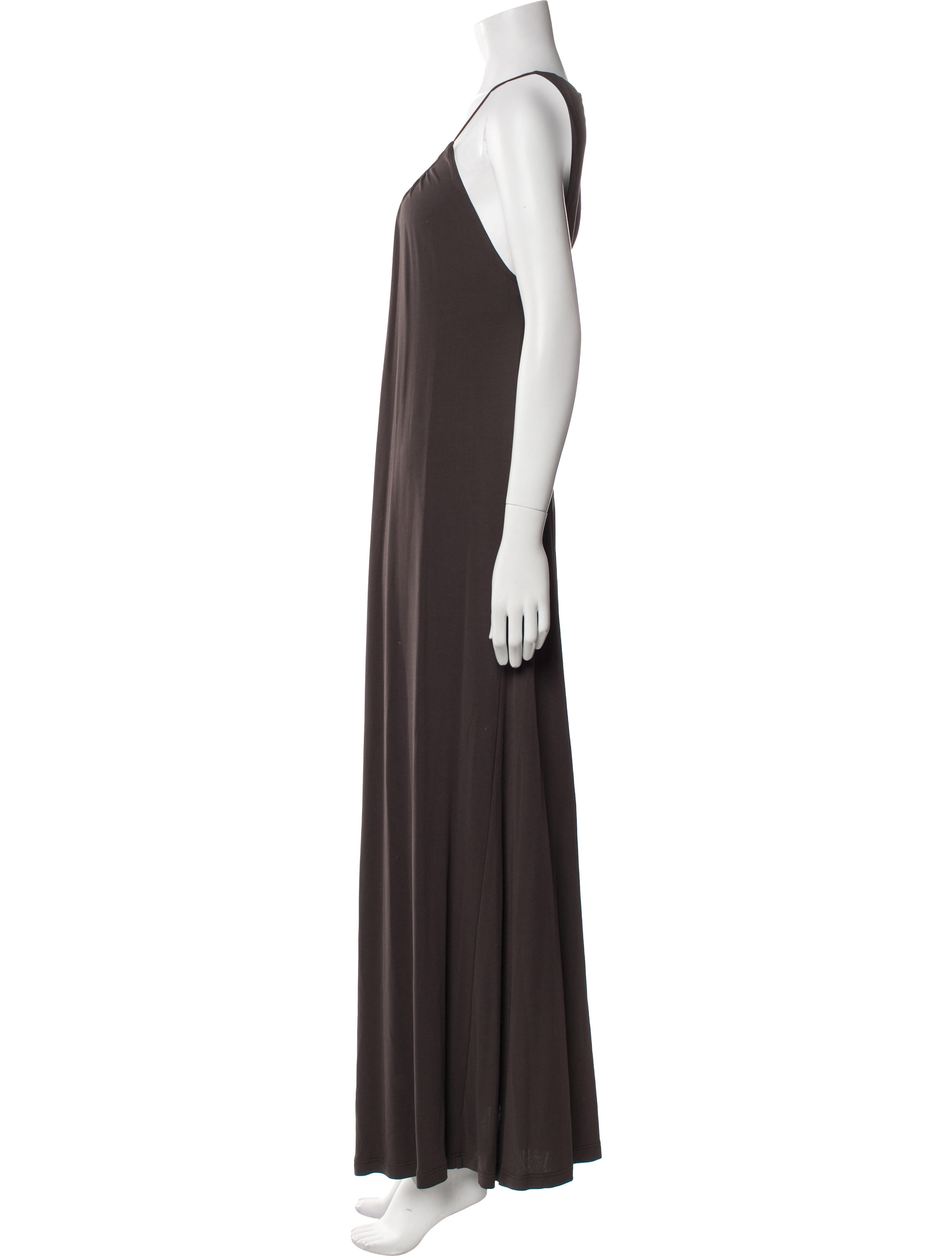 Celine Scoop Neck Long Dress