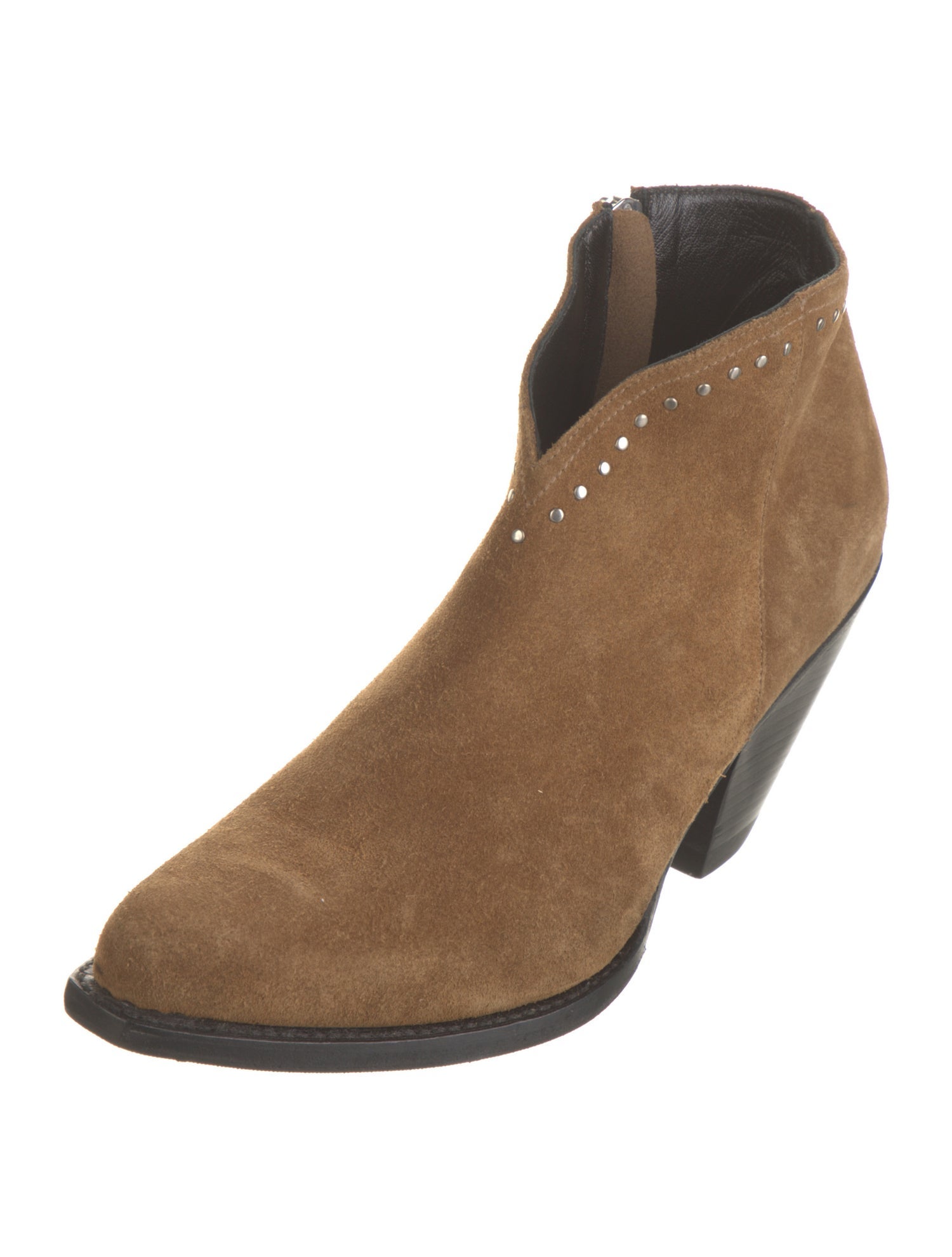 Celine Suede Studded Accents Western Boots