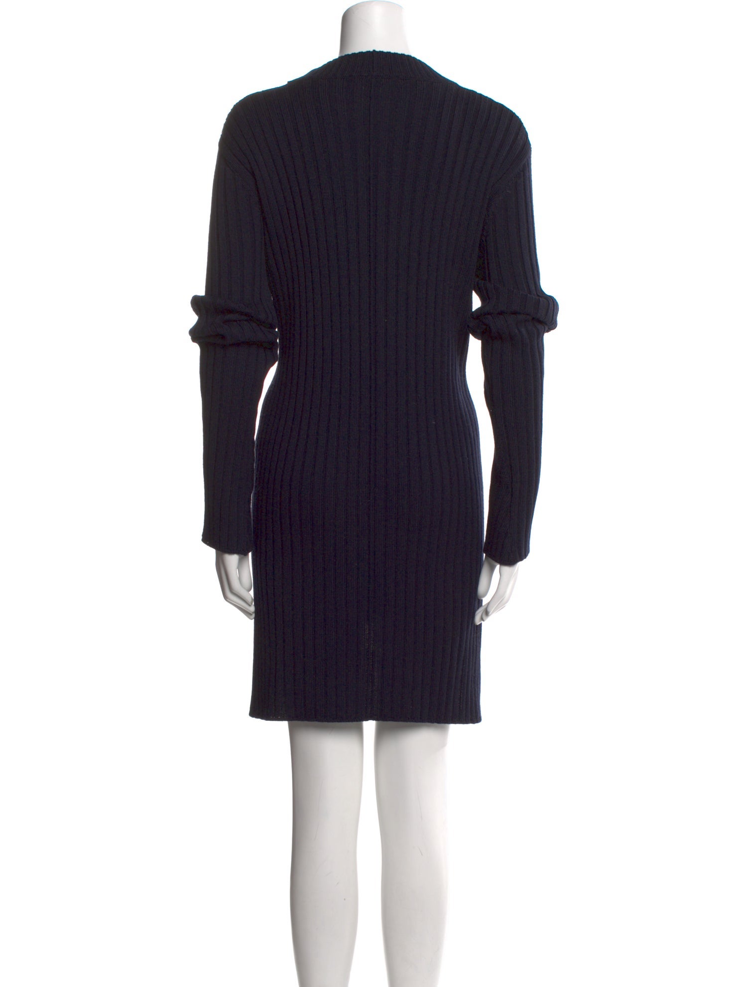 Celine Mock Neck Tunic Wool Sweater
