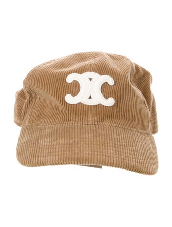 Celine Corduroy Triomphe Baseball Cap