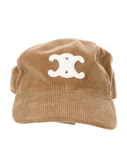 Celine Corduroy Triomphe Baseball Cap