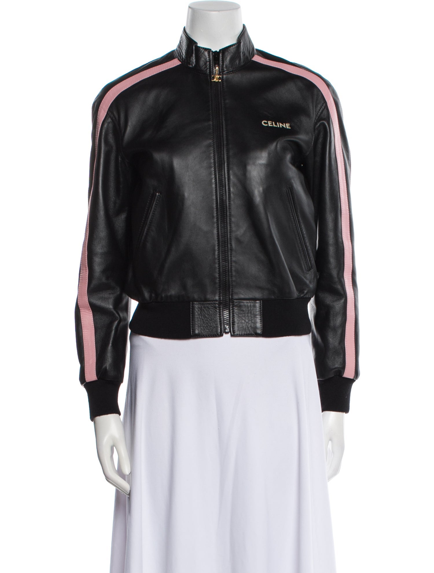 Celine Leather Bomber Jacket