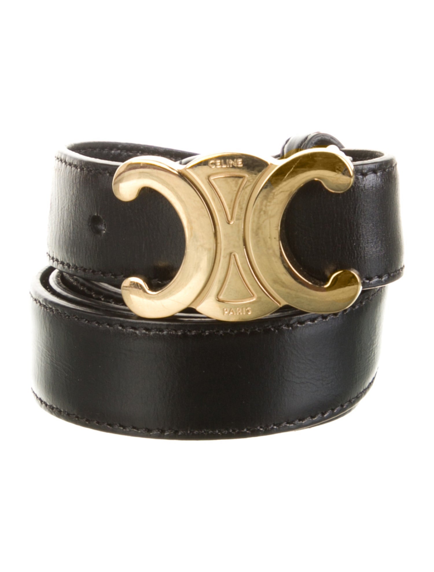 Celine Skinny Leather Belt