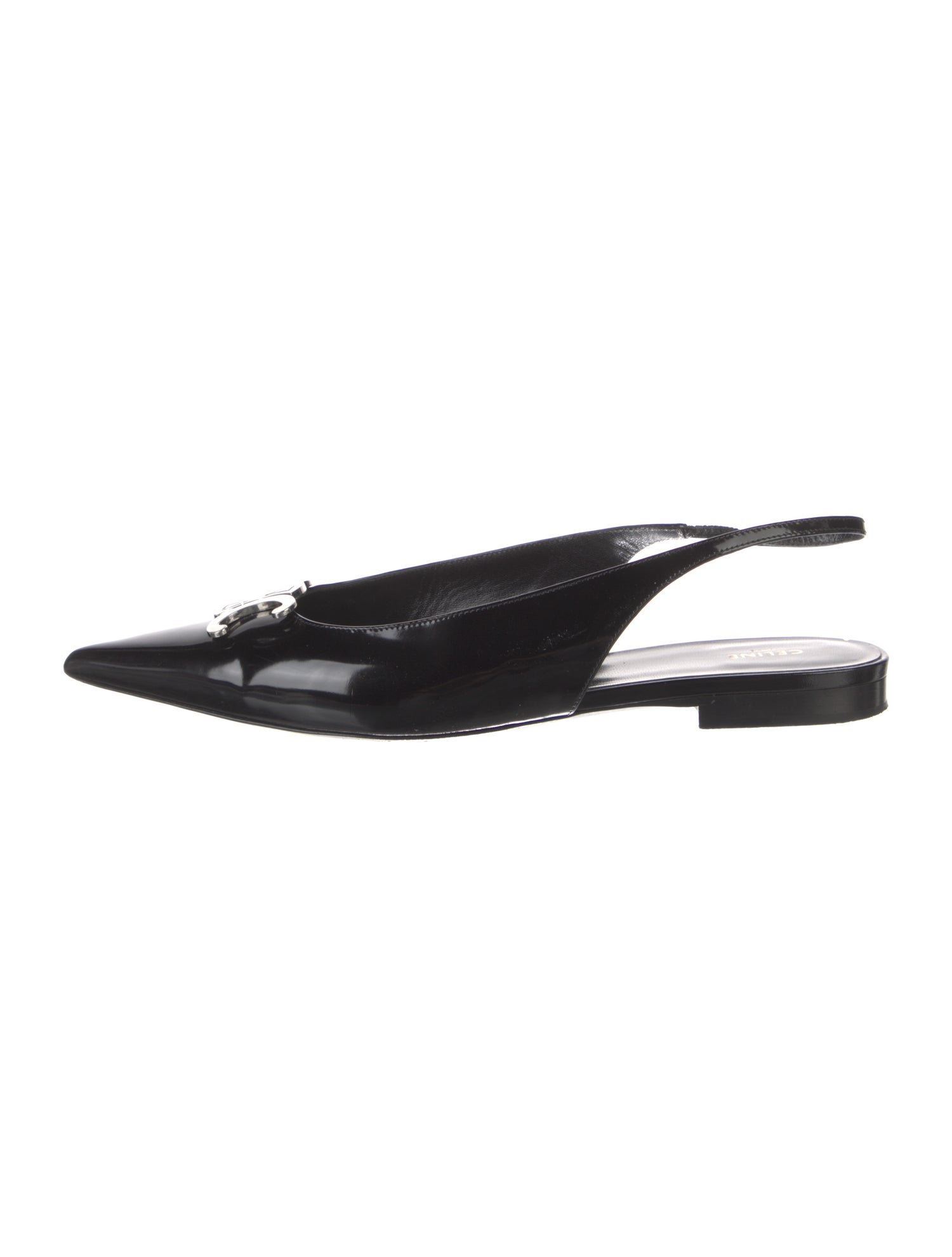 Celine Patent Leather Slingback Flats