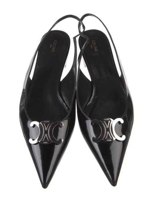 Celine Patent Leather Slingback Flats