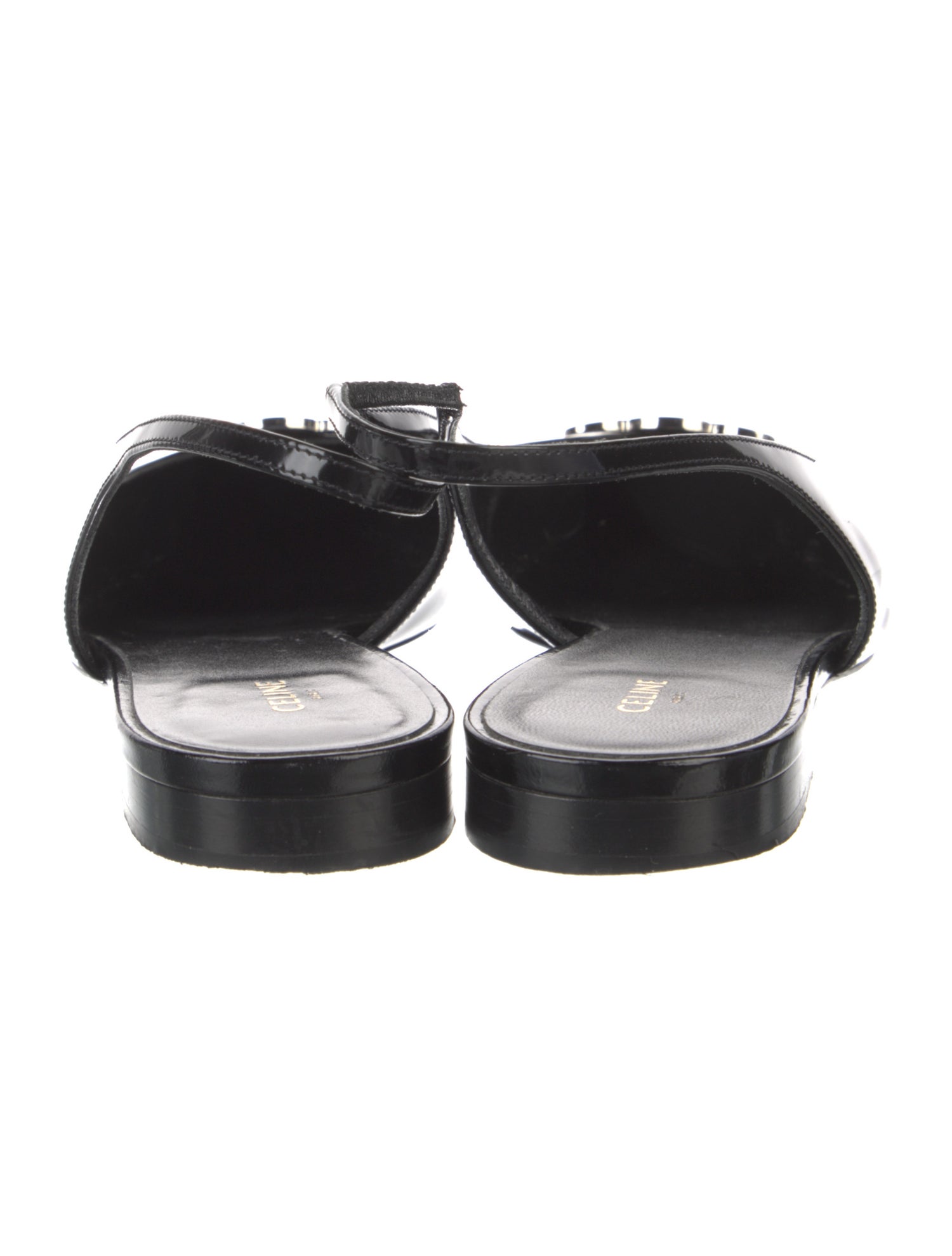 Celine Patent Leather Slingback Flats