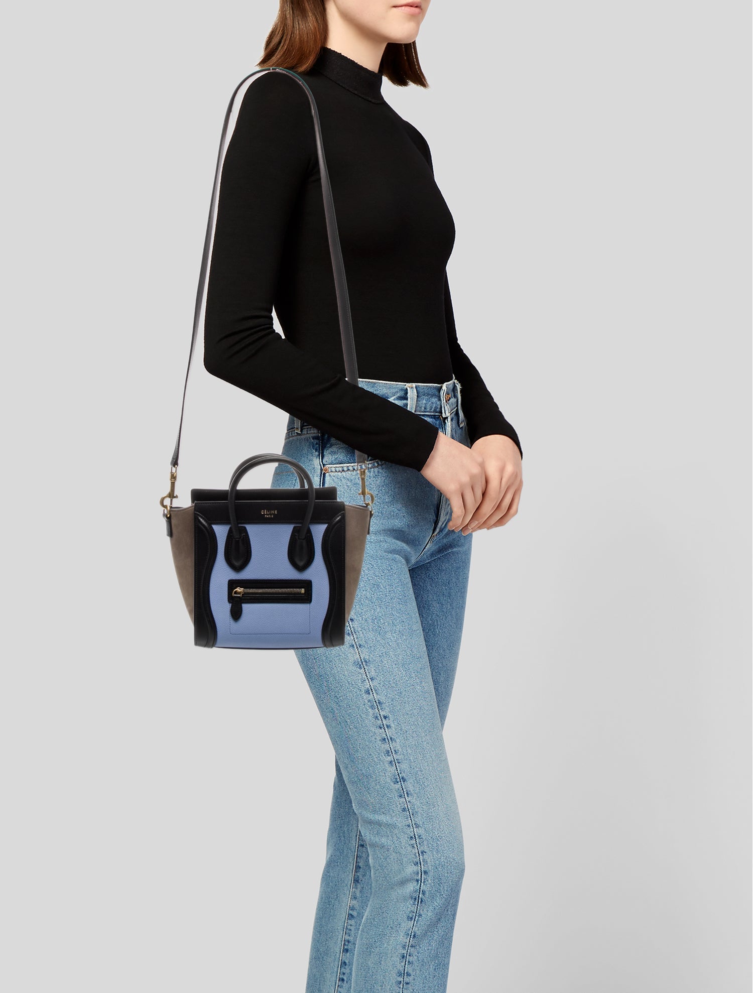 Celine Leather Luggage Nano