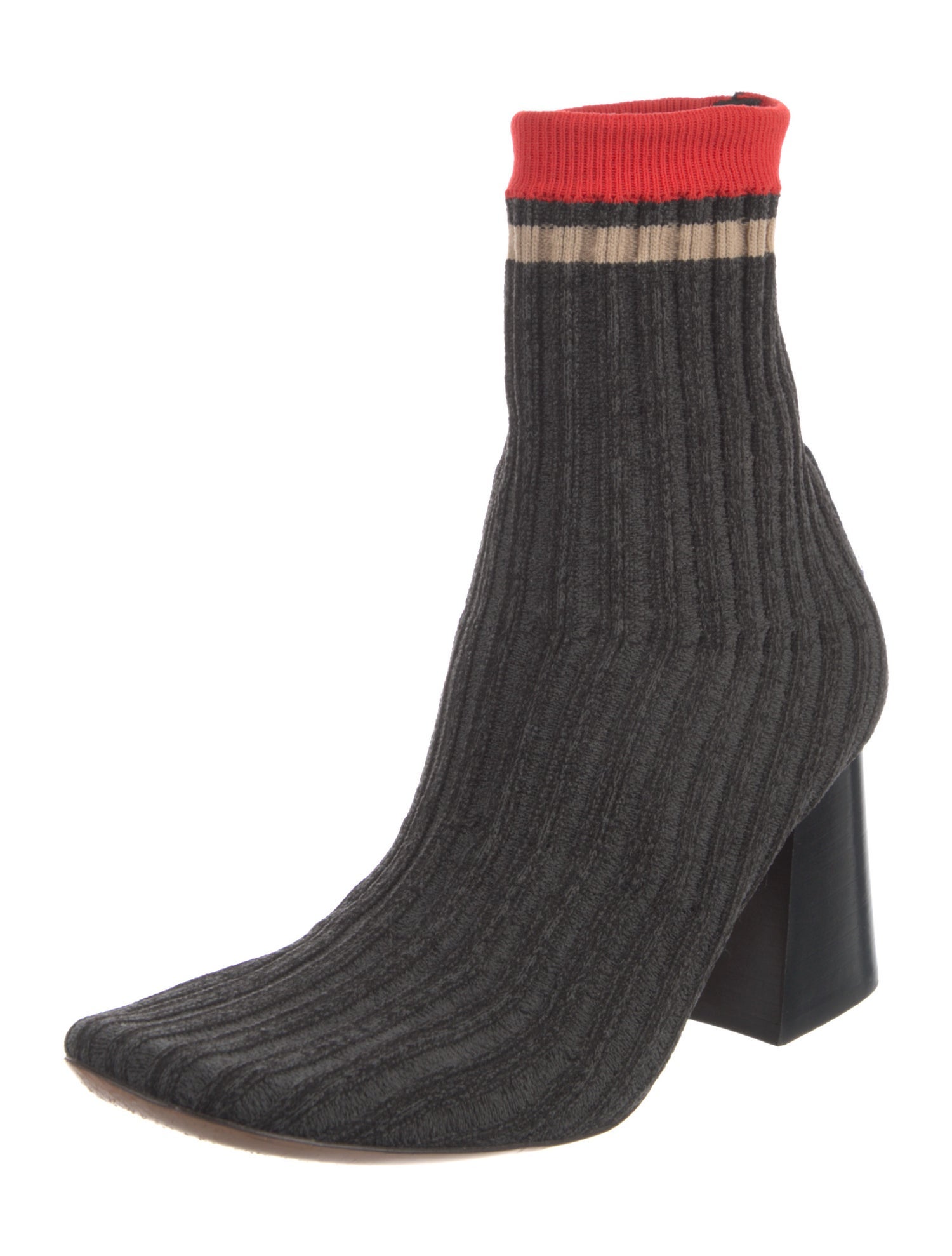 Celine Colorblock Pattern Sock Boots