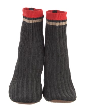 Celine Colorblock Pattern Sock Boots