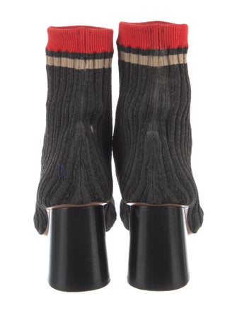 Celine Colorblock Pattern Sock Boots