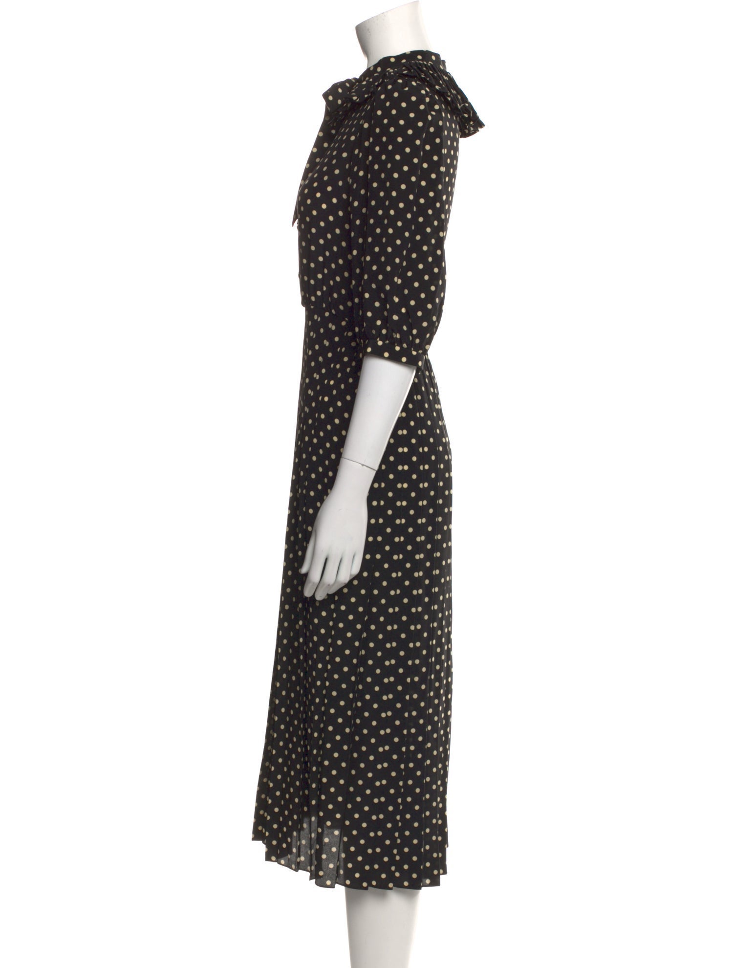 Celine Polka Dot Print Long Dress