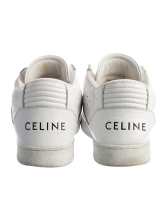 Celine Leather Lasercut Accents Sneakers