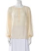 Celine Silk Scoop Neck Blouse