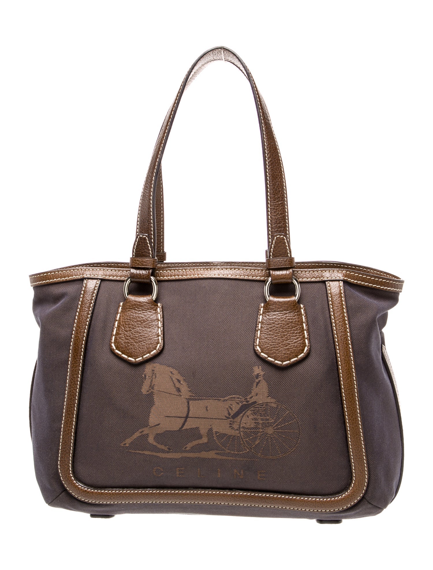 Celine Canvas Shoulder Bag Vintage