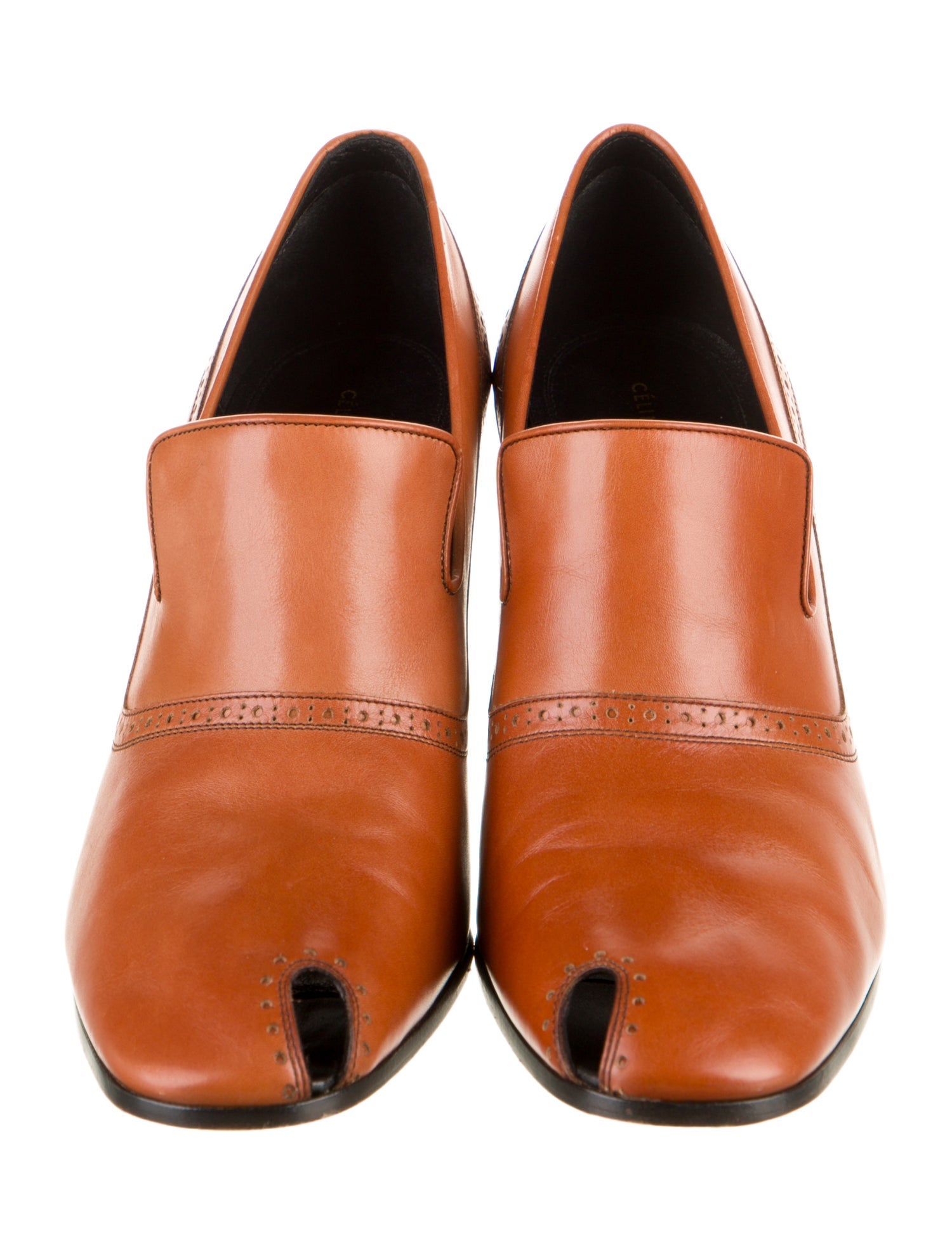 Celine Leather Lasercut Accents Pumps