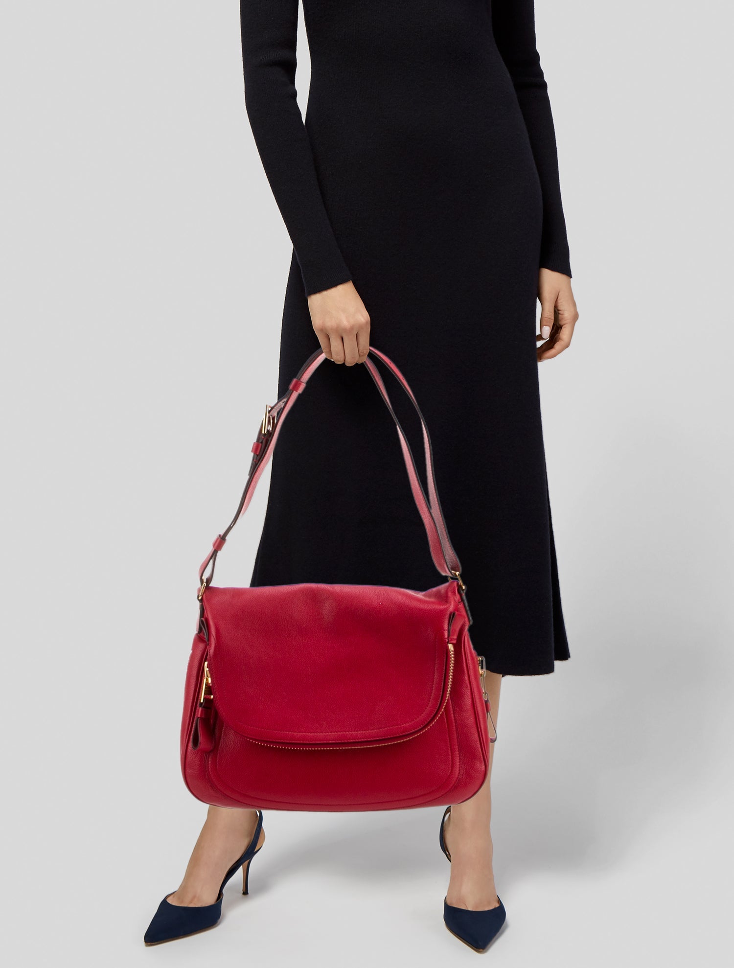 Tom Ford Leather Messenger Bag