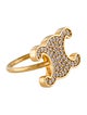 Celine Rhinestone Triomphe Cocktail Ring