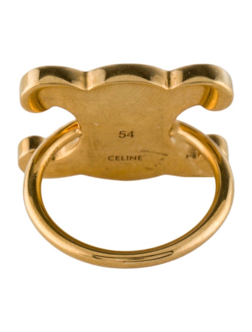 Celine Rhinestone Triomphe Cocktail Ring