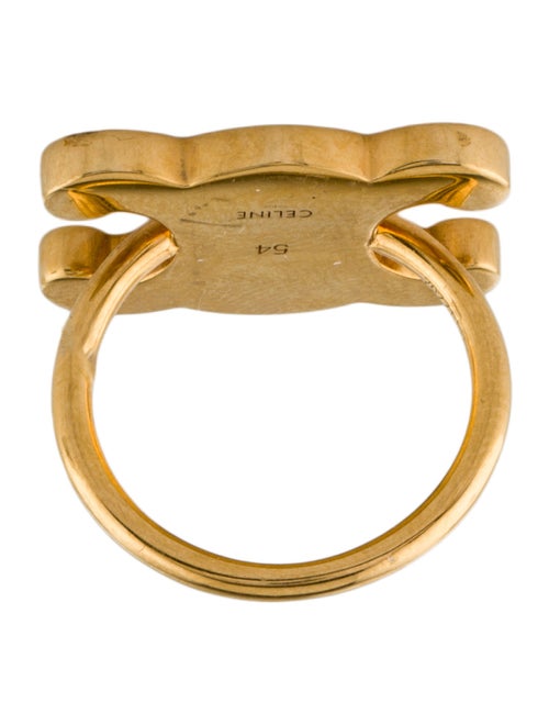 Celine Rhinestone Triomphe Cocktail Ring