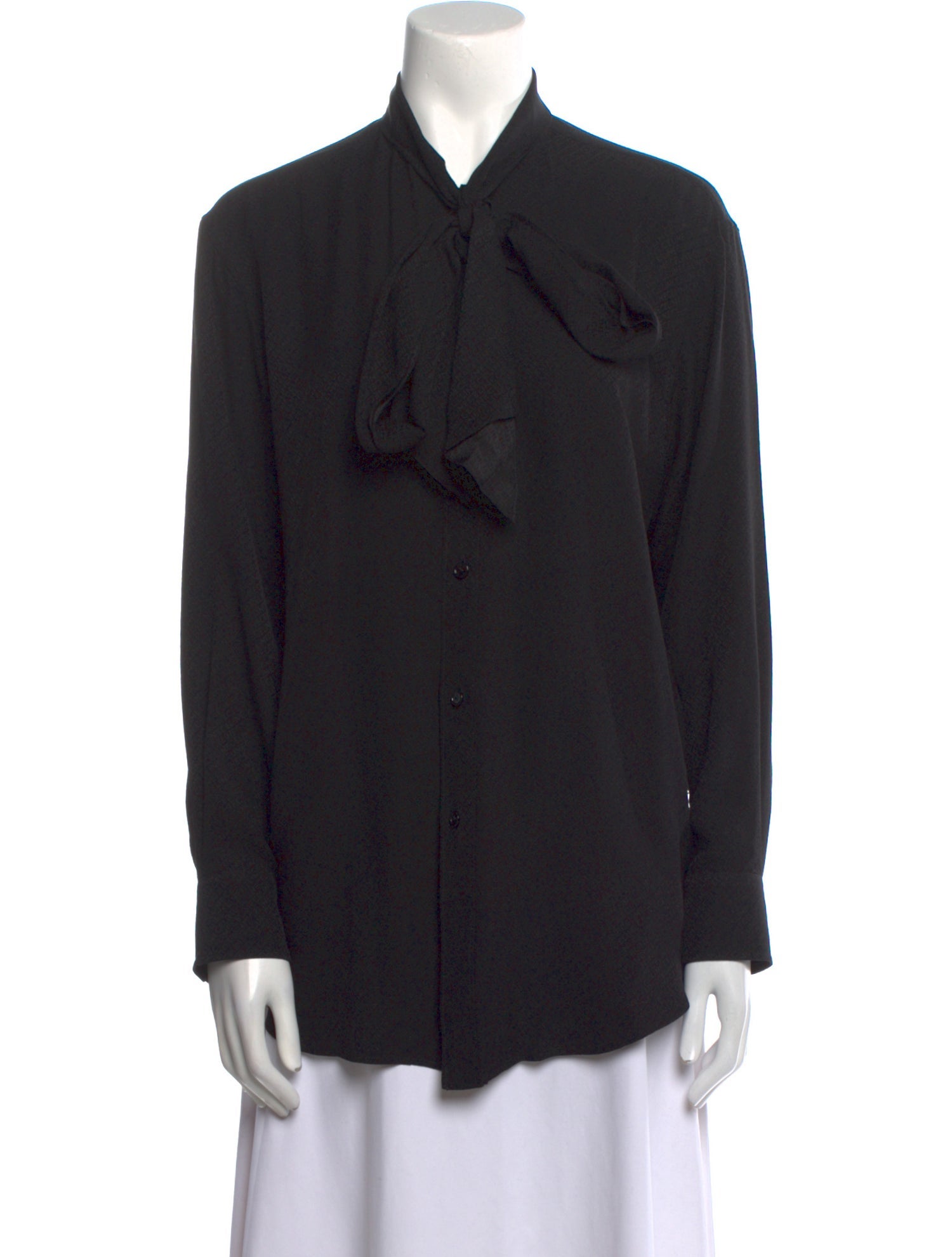 Celine Monogram Jacquard Silk Button-Up Top