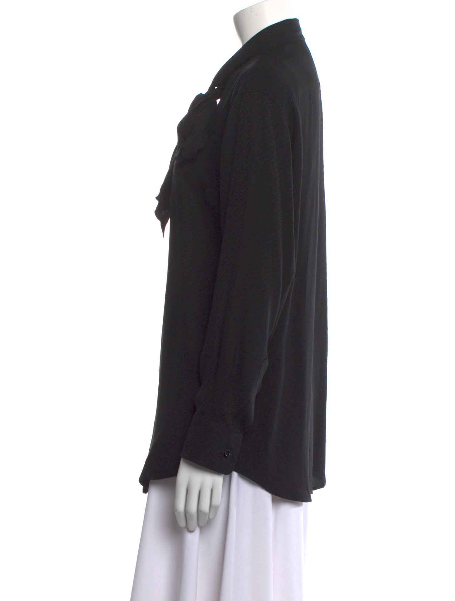 Celine Monogram Jacquard Silk Button-Up Top