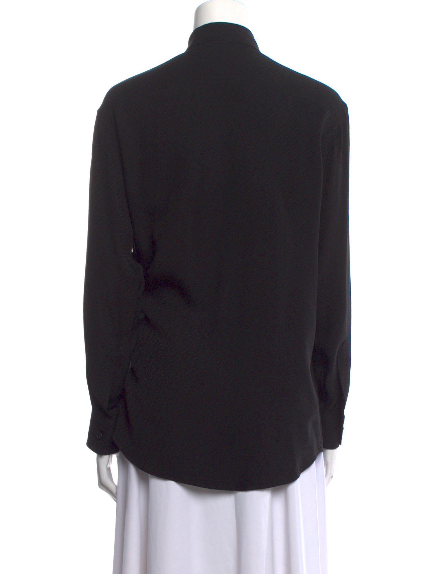 Celine Monogram Jacquard Silk Button-Up Top