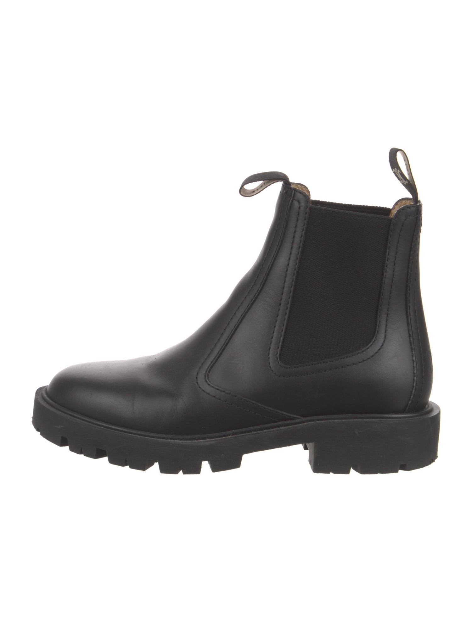 Celine Leather Mesh Accents Chelsea Boots