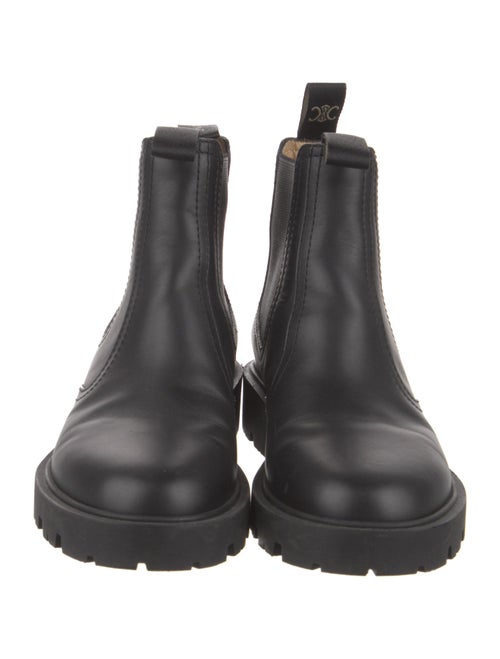 Celine Leather Mesh Accents Chelsea Boots