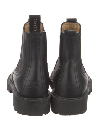 Celine Leather Mesh Accents Chelsea Boots