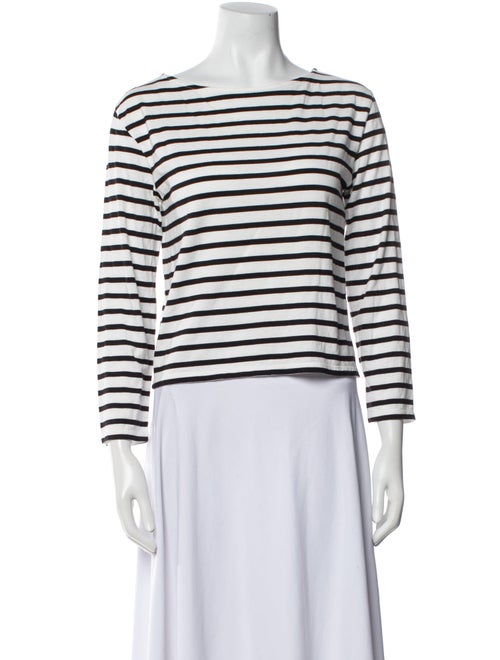 Celine Striped Bateau Neckline Top