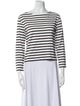 Celine Striped Bateau Neckline Top