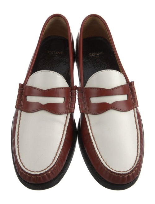 Celine Leather Colorblock Pattern Loafers