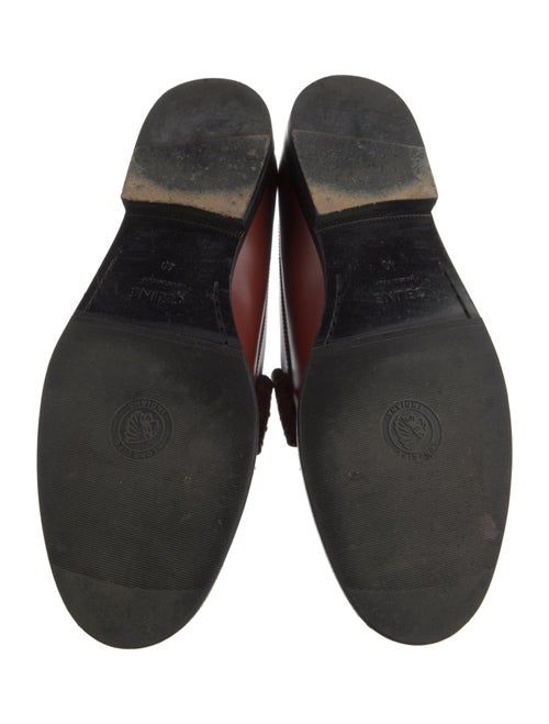 Celine Leather Colorblock Pattern Loafers