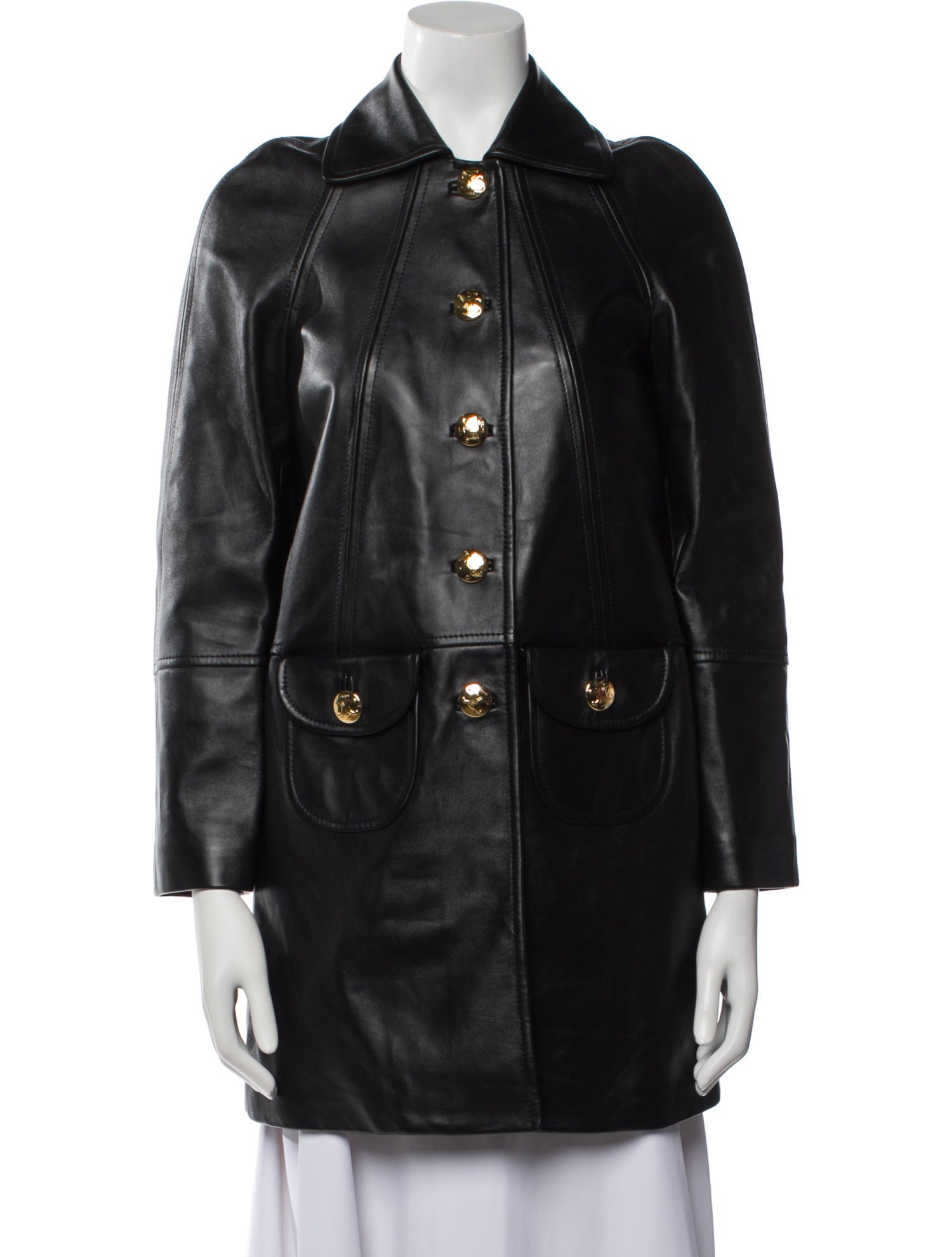 Celine Claudine Collar Leather Jacket