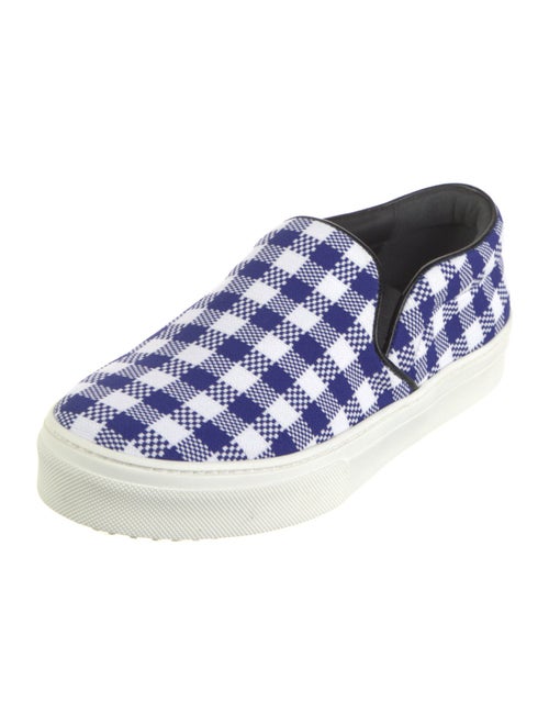 Celine Canvas Plaid Print Sneakers