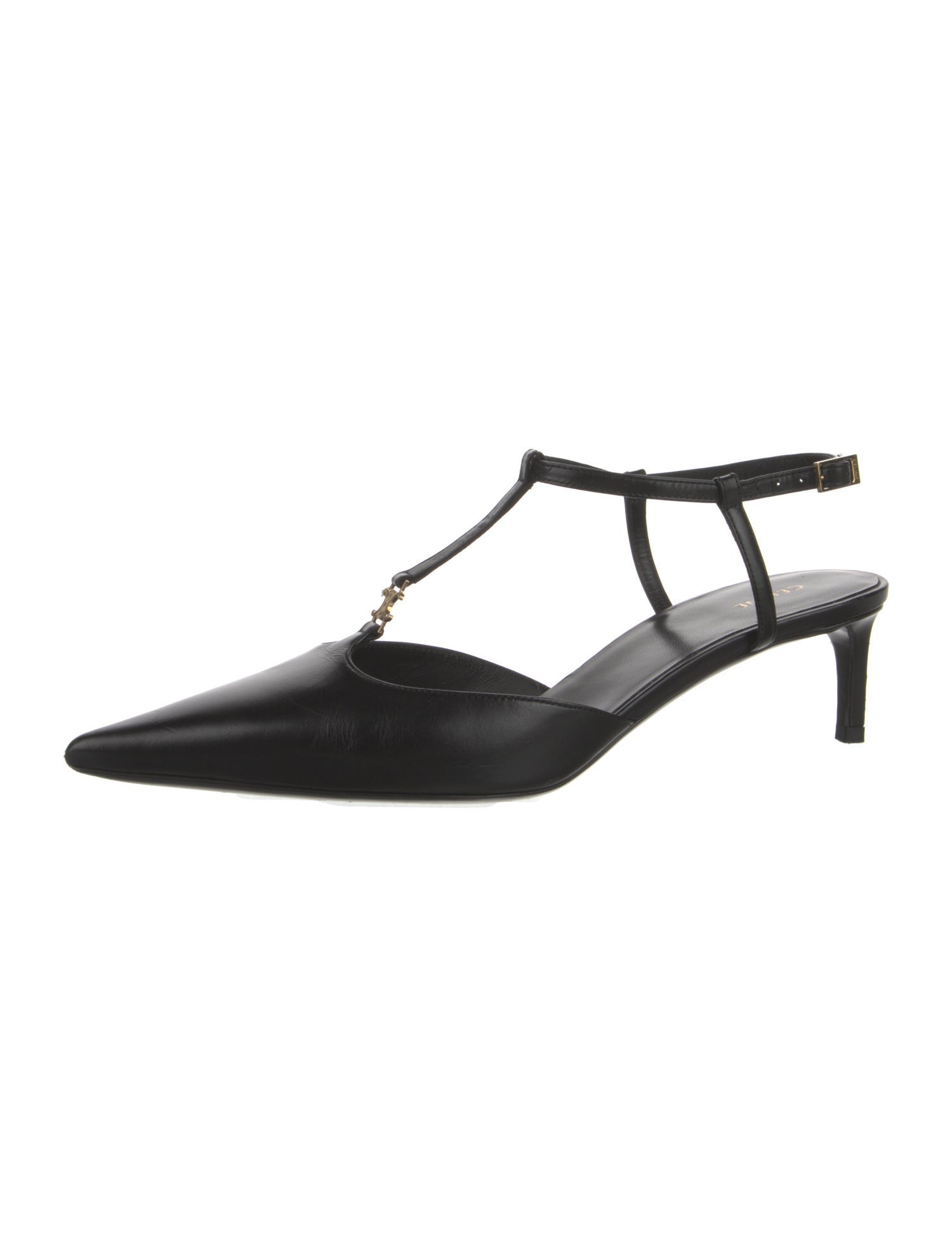 Celine Leather T-Strap Pumps