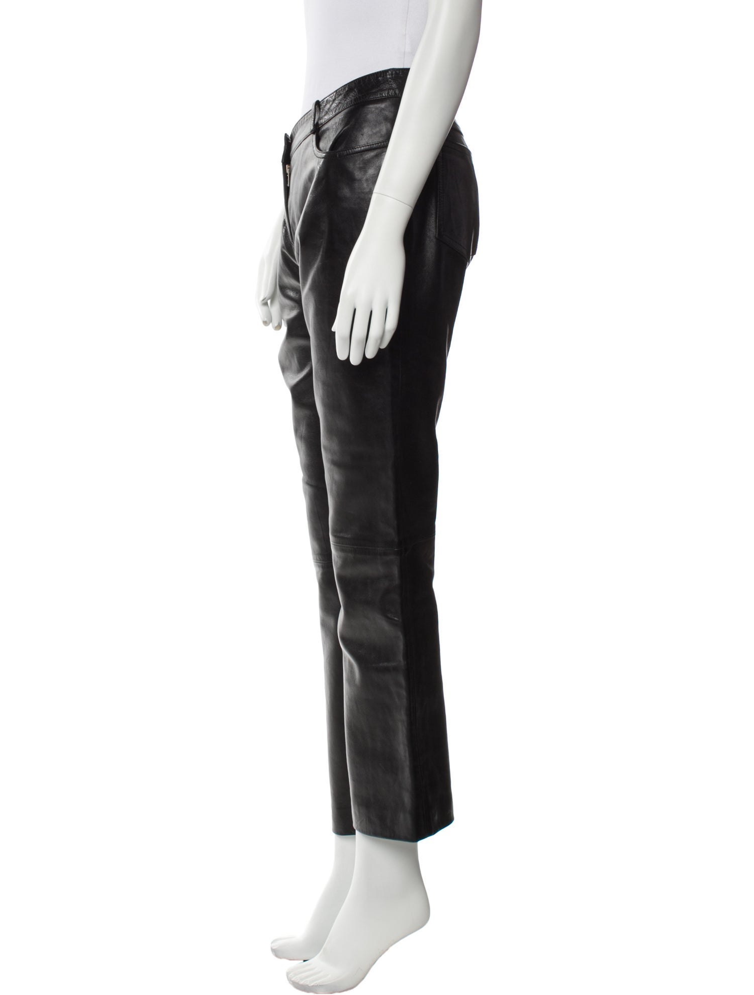 Celine Lambskin Straight Leg Pants