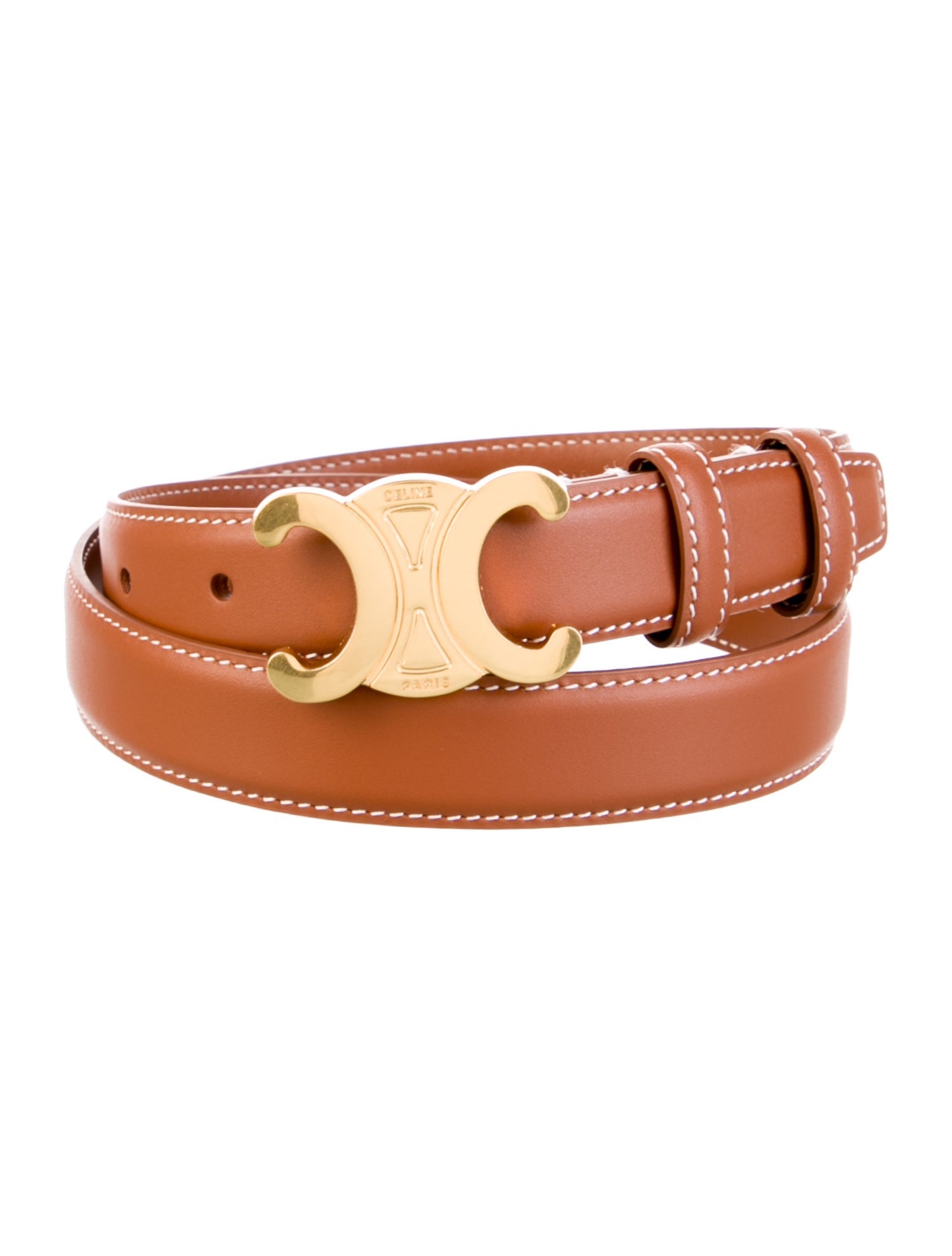 Celine Skinny Leather Belt