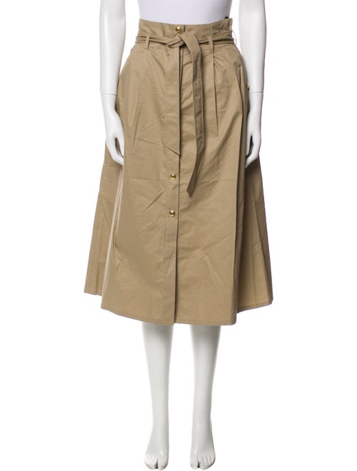 Celine Pleated Accents Midi Length Skirt