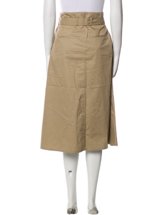 Celine Pleated Accents Midi Length Skirt