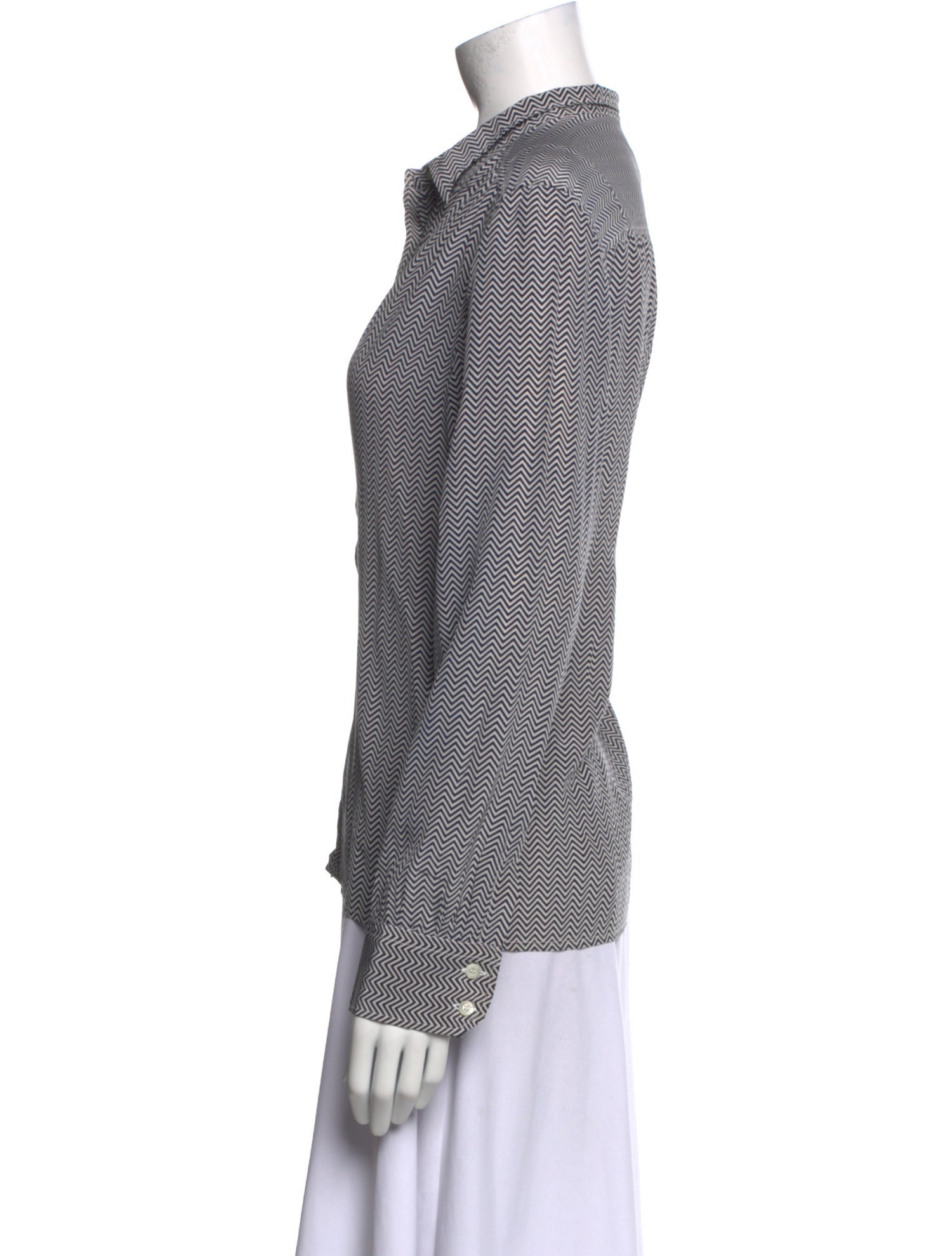 Celine Vintage Late 1970's - Early 1980's Button-Up Top