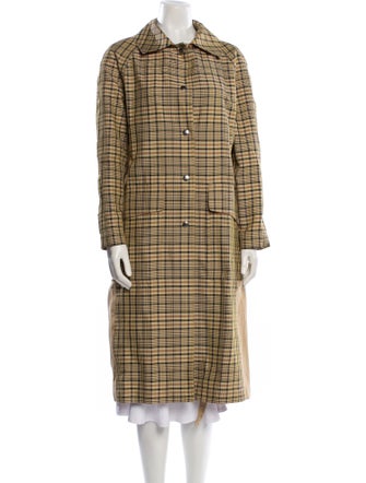 Celine 2017 Plaid Print Coat