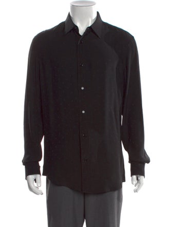 Celine Triomphe Silk Dress Shirt
