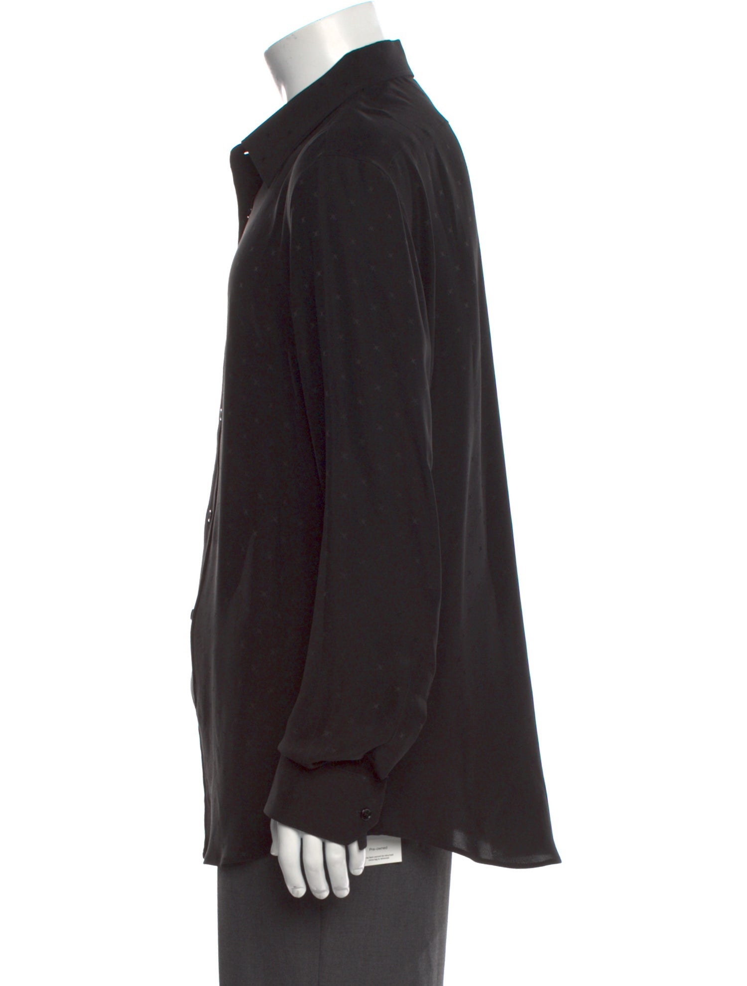 Celine Triomphe Silk Dress Shirt