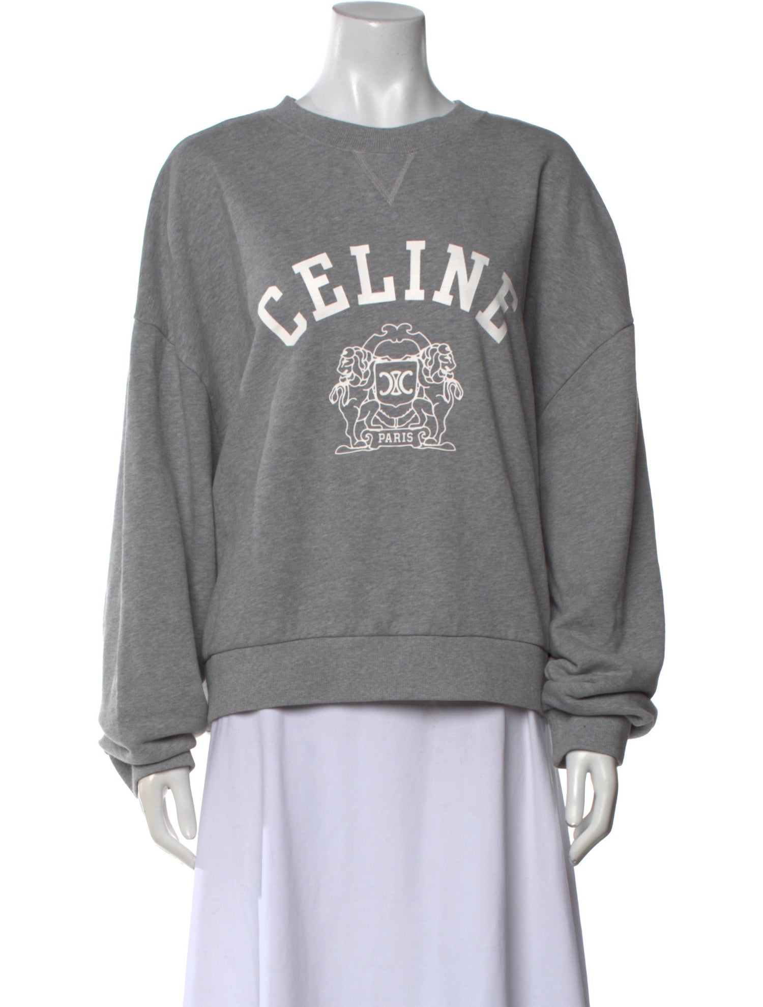 Celine Graphic Print Crew Neck Sweatshirt