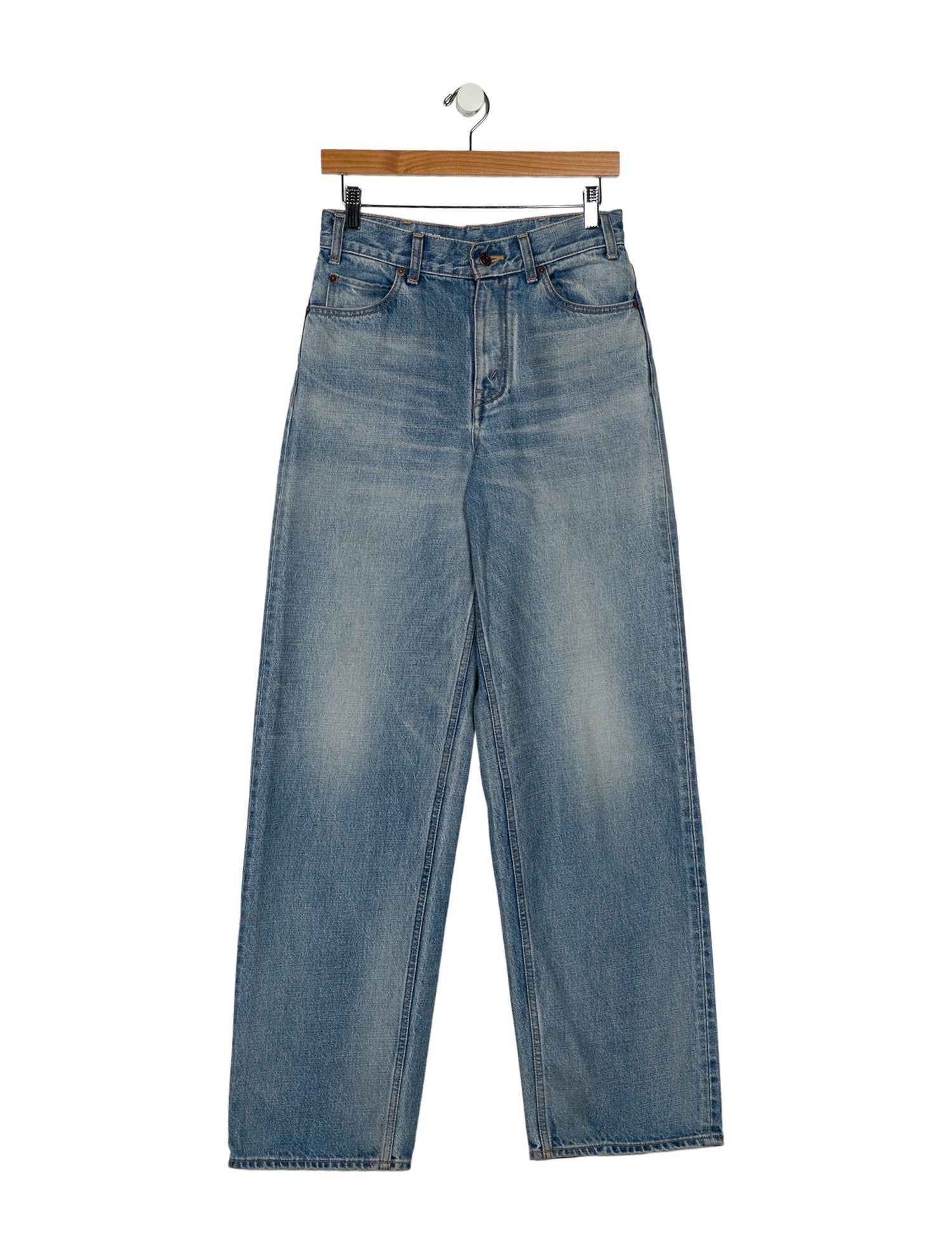 Celine Mid-Rise Wide Leg Jeans