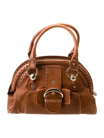 Celine Embossed Leather Shoulder Bag