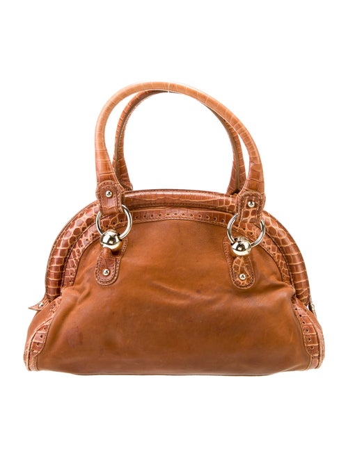 Celine Embossed Leather Shoulder Bag