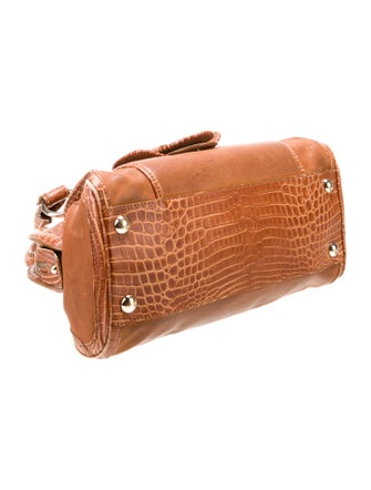 Celine Embossed Leather Shoulder Bag