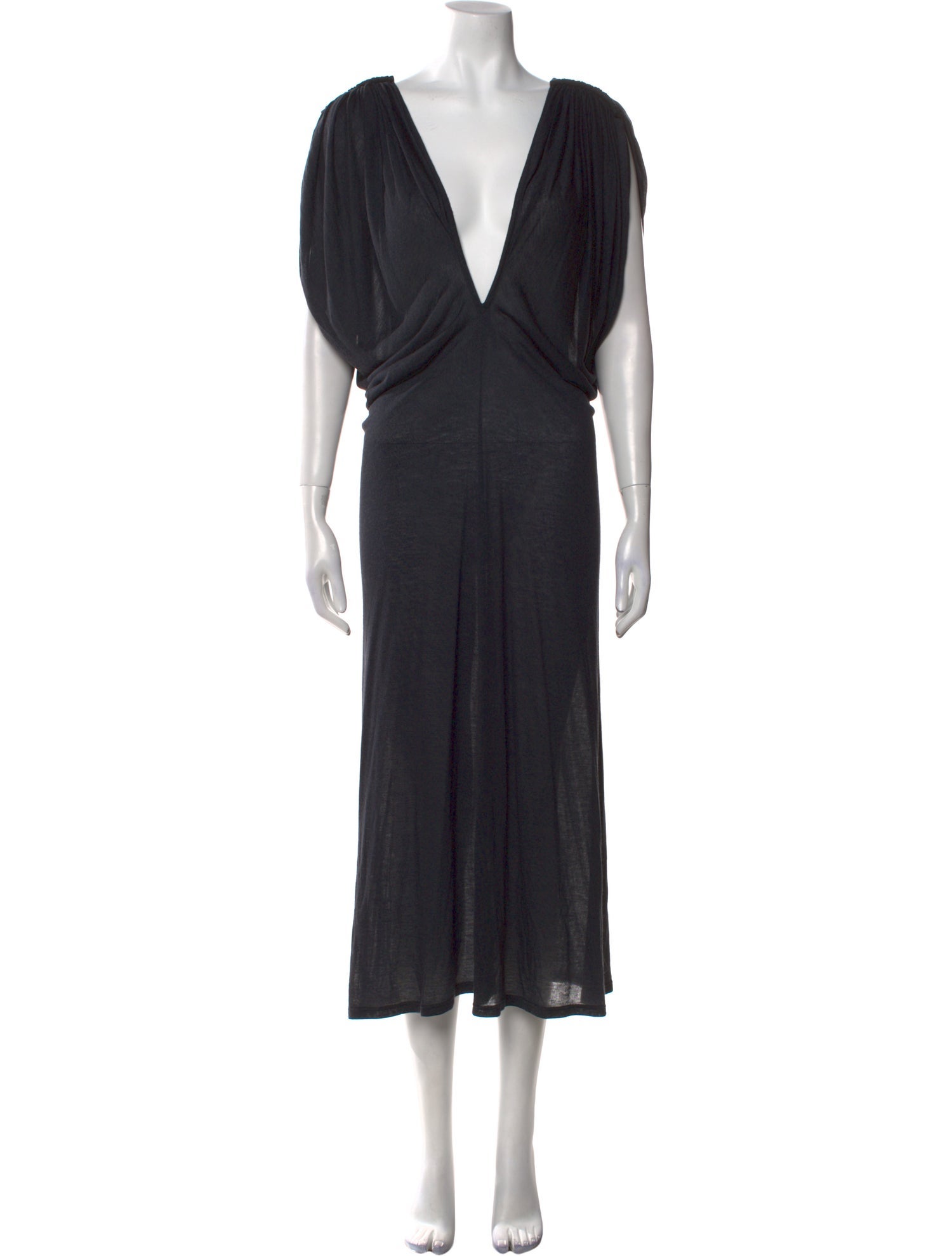 Celine V-Neck Midi Length Dress